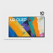 LG تلفزيون إل جي 77 بوصة أو إي إل دي  OLED   من سلسلة GX،  تصميم شاشة سينمائي 4K، شاشة سينمائية ذات نطاق ديناميكي ذكي HDR WebOS وبتقنية ThinQ Al الذكية وتعتيم البكسيل, OLED77GXPVA, thumbnail 1