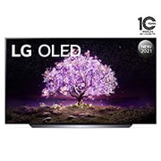 LG تلفزيون OLED مقاس 65 بوصة من مجموعة C1، بتصميم الشاشة السينمائية 4K وتقنية HDR السينمائية ومنصة WebOS الذكية وميزة تعتيم البكسل ThinQ AI, مظهر أمامي, OLED65C1PVB, thumbnail 1