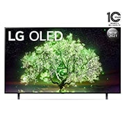 LG تلفزيون ال جي OLED مقاس 65 بوصة من مجموععة A1 مع 4K HDR ونظام التشغيل webOS22 ومزودة بتقنية ThinQ AI., مظهر أمامي, OLED65A1PVA, thumbnail 1