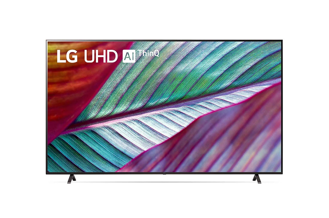 LG تلفزيون إل جي UR7800 مقاس 86 بوصة بدقة 4K مع تقنية HDR وWebOS وجهاز التحكم عن بعد السحري لعام 2023, منظر أمامي لتلفاز فائق الوضوح من LG, 86UR78006LC