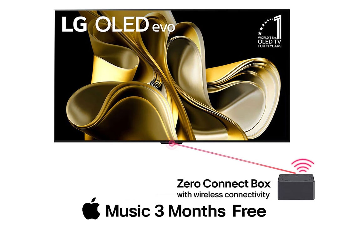 تلفزيون LG OLED evo M3 4Kالذكي مقاس 77 بوصة مع اتصال لاسلكي 4K، ونظام التشغيل webOS 23، وSmart AI Thin Q، وجهاز التحكم عن بعد السحري