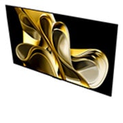 LG تلفزيون LG OLED evo AI M3 الذكي الأول من نوعه على مستوى العالم بخاصية True Wireless TV مقاس 83 بوصة مع إمكانية نقل الصوت والفيديو لاسلكيًا بدقة 4K 120Hz , منظر جانبي مائل قليلاً متجه ناحية اليسار لتلفزيون LG OLED G3 معلَّق على الجدار, OLED83M36LA, thumbnail 4