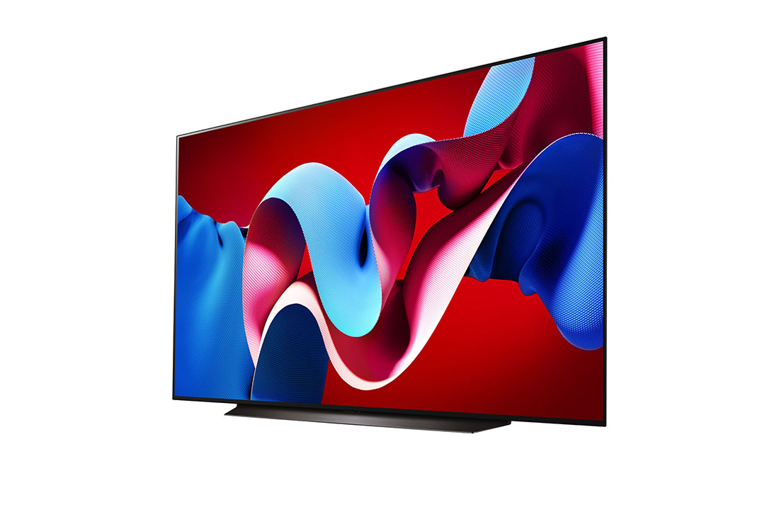 LG تلفزيون LG OLED evo C4 4K الذكي مقاس 83 بوصة المدعوم بجهاز التحكم AI Magic remote وتكنولوجيا الصوت Dolby Vision وواجهة webOS24 طراز عام 2024, صورة جانبية مائلة لليسار لتلفزيون LG OLED evo TV،‏ OLED C4, OLED83C46LA, thumbnail 4