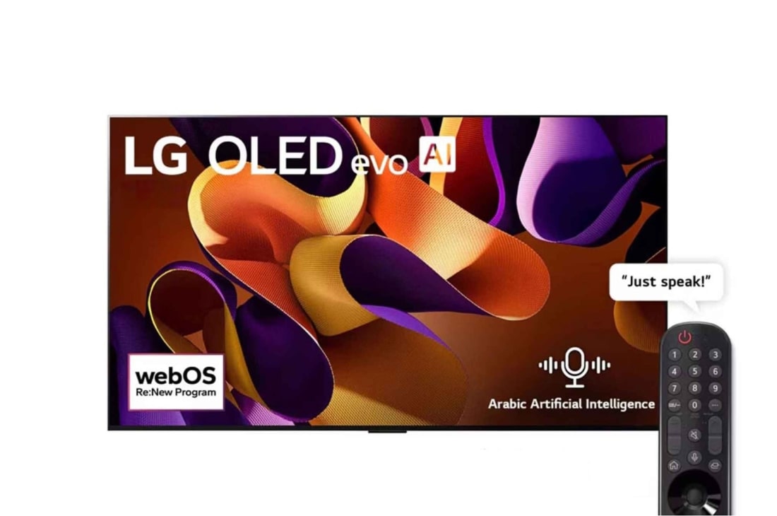 LG تلفزيون LG OLED evo G4 4K الذكي مقاس 65 بوصة المدعوم بجهاز التحكم AI Magic remote وتكنولوجيا الصوت Dolby Vision وواجهة webOS24 طراز عام 2024, OLED65G46LA