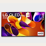 LG تلفزيون LG OLED evo G4 4K الذكي مقاس 83 بوصة المدعوم بجهاز التحكم AI Magic remote وتكنولوجيا الصوت Dolby Vision وواجهة webOS24 طراز عام 2024, صورة أمامية لتلفزيون LG OLED evo AI TV، طراز OLED G4. يظهر على الشاشة شعار OLED رقم 1 في العالم منذ 11 عامًا وشعار webOS Re:New Program وشعار الضمان لمدة خمس سنوات, OLED83G46LA, thumbnail 2