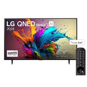 LG تلفزيون LG MiniLED الذكي سلسلة QNED90  مقاس 65 بوصة, front view, 65QNED90T6A, thumbnail 1