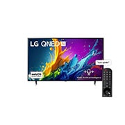 LG تلفزيون LG QNED QNED80T 4K الذكي مقاس 75 بوصة المدعوم بجهاز التحكم AI Magic remote وميزة HDR10 وواجهة webOS24 طراز عام 2024, front view, 75QNED80T6B, thumbnail 1
