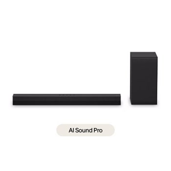 صورة أمامية لمكبر الصوت LG Soundbar S40T ومضخم الصوت subwoofer1