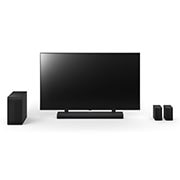 LG مكبر صوت S75TR ساوند بار للتلفزيون مع تقنية Dolby Atmos موديل 2024 من إل جي, صورة أمامية لتلفزيون LG QNED مقاس 65 بوصة، ومكبر الصوت LG Soundbar S75TR، ومكبرات الصوت الخلفية، ومضخم الصوت subwoofer, S75TR, thumbnail 12