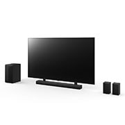 LG مكبر صوت S75TR ساوند بار للتلفزيون مع تقنية Dolby Atmos موديل 2024 من إل جي, صورة بزاوية لتلفزيون LG QNED مقاس 65 بوصة، ومكبر الصوت LG Soundbar S75TR، ومكبرات الصوت الخلفية، ومضخم الصوت subwoofer, S75TR, thumbnail 14