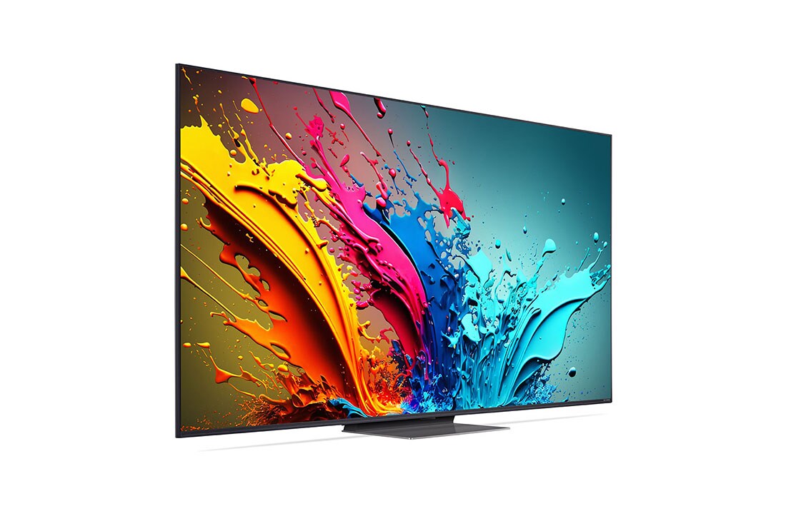 LG تلفزيون LG QNED QNED86T 4K الذكي مقاس 65 بوصة المدعوم بجهاز التحكم AI Magic remote وميزة HDR10 وواجهة webOS24 طراز عام 2024, left side view, 65QNED86T6A, thumbnail 2
