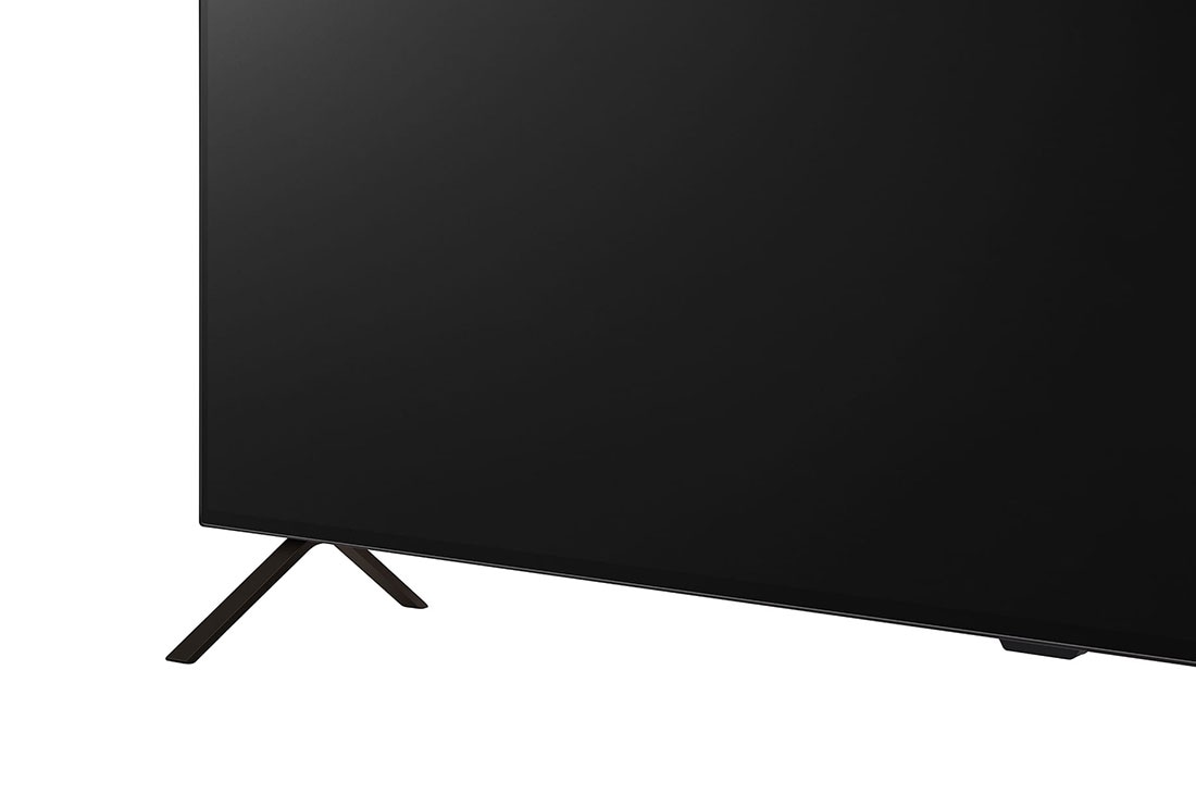 LG تلفزيون LG OLED B4 4K الذكي مقاس 65 بوصة المدعوم بجهاز التحكم AI Magic remote وتكنولوجيا الصوت Dolby Vision وواجهة webOS24 طراز عام 2024, صورة مقربة لتلفزيون LG OLED TV،‏ OLED B4 من القاعدة، تُظهر حاملًا ثنائي القاعدة, OLED65B46LA, thumbnail 9