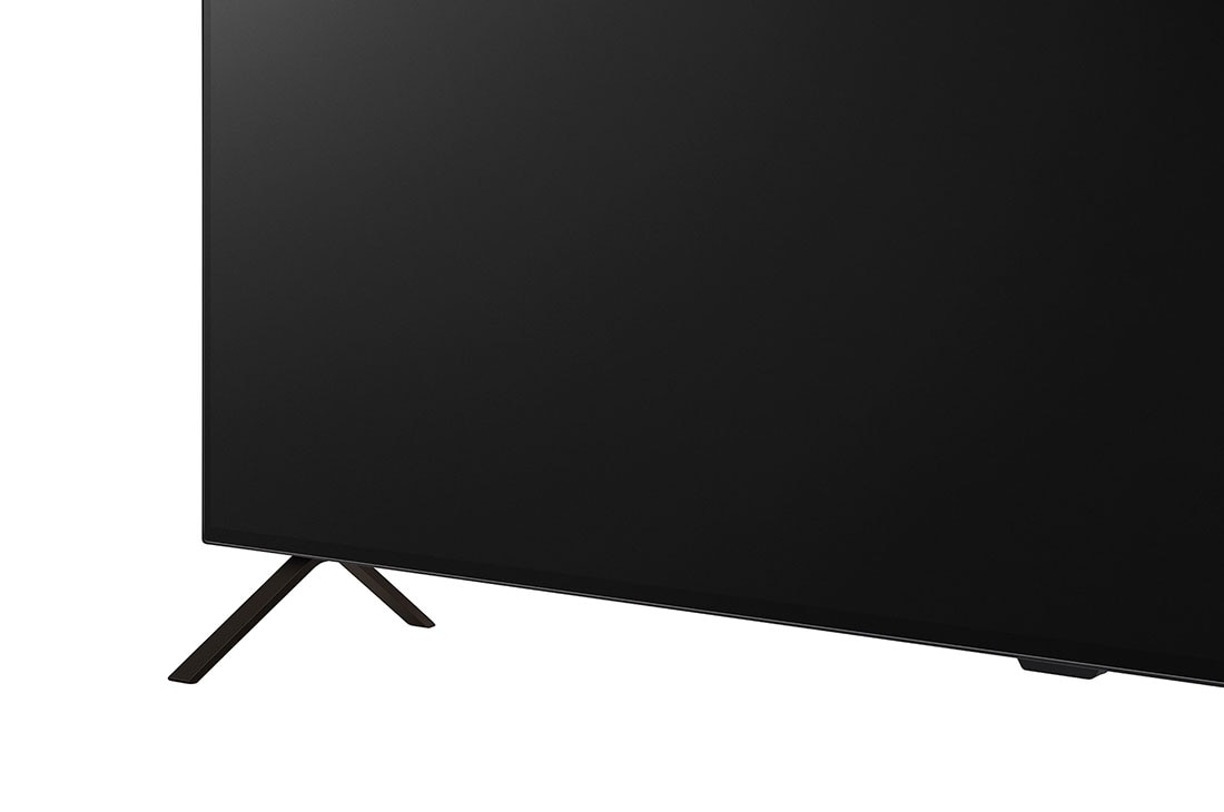LG تلفزيون LG OLED B4 4K الذكي مقاس 55 بوصة المدعوم بجهاز التحكم AI Magic remote وتكنولوجيا الصوت Dolby Vision وواجهة webOS24 طراز عام 2024, صورة مقربة لتلفزيون LG OLED TV،‏ OLED B4 من القاعدة، تُظهر حاملًا ثنائي القاعدة, OLED55B46LA, thumbnail 9