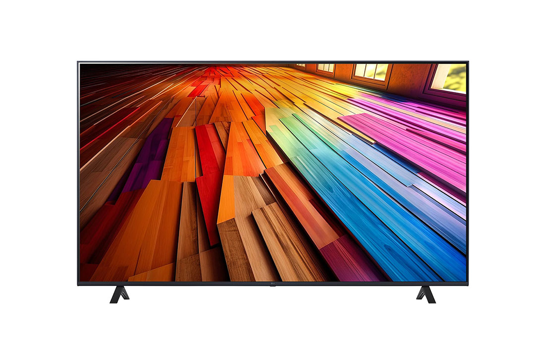 LG تلفزيون LG UHD UT80 4K الذكي مقاس 75 بوصة المدعوم بجهاز التحكم AI Magic remote وميزة HDR10 وواجهة webOS24 طراز عام 2024, صورة أمامية لتلفزيون LG UHD TV، طراز UT, 75UT80006LB, thumbnail 2
