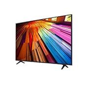 LG تلفزيون LG UHD UT80 4K الذكي مقاس 55 بوصة المدعوم بجهاز التحكم AI Magic remote وميزة HDR10 وواجهة webOS24 طراز عام 2024, صورة جانبية بزاوية مائلة لليسار لتلفزيون LG UHD TV،‏ طراز UT, 55UT80006LB, thumbnail 3