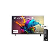 LG تلفزيون LG QNED MiniLED QNED90 4K Smart TV AI مقاس 75 بوصة المدعوم بجهاز التحكم AI Magic remote وميزة HDR10 وواجهة webOS24 طراز عام 2024, front view, 75QNED90T6A, thumbnail 1
