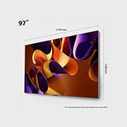 LG تلفزيون LG OLED evo G4 4K الذكي مقاس 97 بوصة المدعوم بجهاز التحكم AI Magic remote وتكنولوجيا الصوت Dolby Vision وواجهة webOS24 طراز عام 2024, Dimension image, OLED97G46LA, thumbnail 3