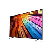 LG تلفزيون LG UHD UT80 4K الذكي مقاس 86 بوصة المدعوم بجهاز التحكم AI Magic remote وميزة HDR10 وواجهة webOS24 طراز عام 2024, صورة جانبية بزاوية مائلة لليسار لتلفزيون LG UHD TV،‏ طراز UT, 86UT80006LB, thumbnail 3