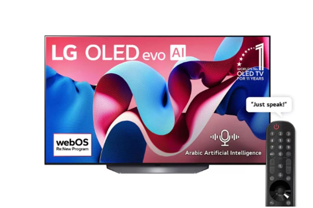 LG تلفزيون LG OLED evo CS4 4K الذكي مقاس 55 بوصة, جهاز التحكم AI Magic remote وتكنولوجيا الصوت Dolby Vision وواجهة webOS24 , 2024, OLED55CS4VA