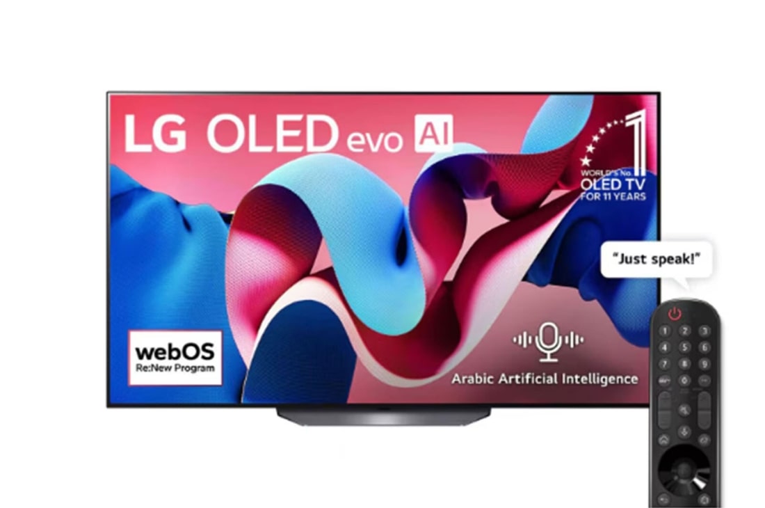 LG تلفزيون LG OLED evo CS4 4K الذكي مقاس 65 بوصة, جهاز التحكم AI Magic remote وتكنولوجيا الصوت Dolby Vision وواجهة webOS24 , 2024, OLED65CS4VA