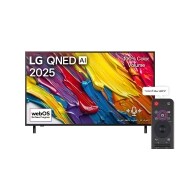 LG تلفزيون LG QNED AI QNED82 4K Smart TV مقاس 55 بوصة المدعوم بجهاز التحكم AI Magic remote وميزة HDR10 وواجهة webOS25 طراز عام 2025 , صورة أمامية لتلفزيون LG QNED82 TV وشعار LG QNED Al في الزاوية العلوية. يصور تلفزيون LG QNED TV أنسجة الطلاء الملونة التي تجتمع معًا., 55QNED82A6A, thumbnail 1