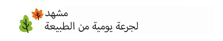 العنوان: سيناريوهات لجرعة يومية من الطبيعة