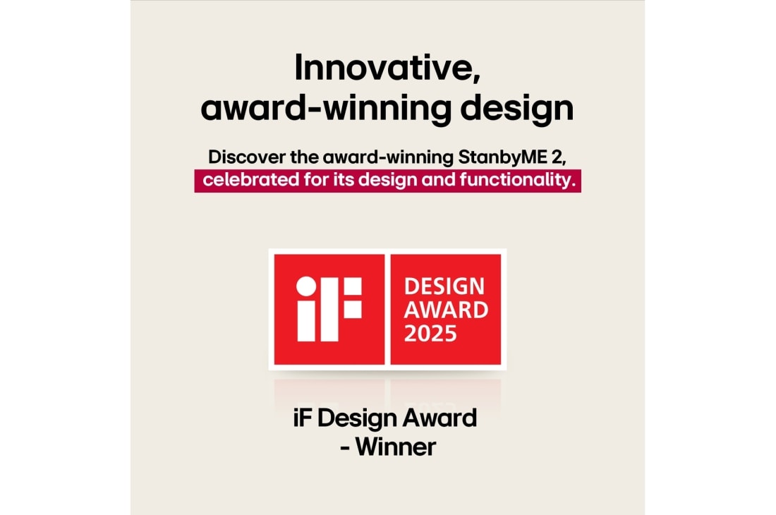 LG شاشة LG StanbyME 2 Super Portable المحمولة التي تعمل باللمس مقاس 27 بوصة, شعار iF Design Award 2025. حائز على جائزة Design Award., 27LX6TDGA, thumbnail 7