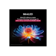 LG تلفزيون LG QNED evo AI QNED91 الذكي مقاس 75 بوصة بدقة 4K 120Hz ومدعوم بجهاز التحكم AI Magic remote وواجهة webOS25 طراز عام 2025 , زهرة ثلاثية الأبعاد بدرجات ألوان وظلال مختلفة على خلفية سوداء. يوضح تعريف وتفاصيل الزهرة قدرة QNED MiniLED على إنتاج صور بألوان وسطوع وتباين استثنائي. العنوان يشير إلى كيفية تعزيز تقنية MiniLED للوضوح, 75QNED91A6A, thumbnail 6