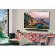 LG تلفزيون LG OLED evo AI CS5 4K Smart TV 2025 مقاس 65 بوصة, يتم تشغيل محتوى Sci-fi على شاشة تلفزيون LG TV. توجد على الشاشة واجهة AI Chatbot. أرسل المستخدم رسالة إلى روبوت الدردشة قائلاً إن الشاشة مظلمة للغاية. قدم روبوت الدردشة حلولاً للطلب. ينقسم المشهد بأكمل, OLED65CS5VA, thumbnail 13