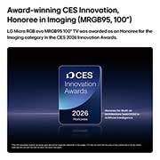 LG تلفزيون LG Micro RGB evo AI MRGB95 الذكي 4K مقاس 75 بوصة، تغطية ألوان 100% ومعدل تحديث 330Hz, شارة 2026 CES Innovation Awards Honoree في فئة التصوير لشاشة MRGB95 مقاس 100 بوصة, 75MRGB95B6A, thumbnail 3