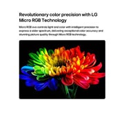 LG تلفزيون LG Micro RGB evo AI MRGB95 4K Smart TV 2026 مقاس86 بوصة, يعرض LG Micro RGB evo AI MRGB95، المدعوم بتقنية RGB Primary Color Ultra، صورة زهرة على الشاشة، مع ضوء أحمر وأخضر وأزرق يتم التحكم فيه بدقة من محركات Micro RGB متميزة للحصول على ألوان متوازنة وتباين دق, 86MRGB95B6A, thumbnail 5