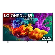 LG تلفزيون LG QNED evo AI QNED84 Mini LED 4K الذكي مقاس 75 بوصة، إصدار 2026  , يُظهر المنظر الأمامي لتلفزيون LG QNED evo AI Mini LED QNED84، إصدار 2026، الشاشة وهي تمتلئ بانفجارات لونية نابضة وانسيابية تحاكي حركة الطلاء متعدد الألوان، بينما تمتزج سحب كثيفة من الألوان بسلاسة تامة, 75QNED84B6T, thumbnail 1