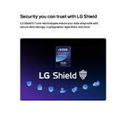 LG تلفزيون LG QNED evo AI QNED84 Mini LED 4K الذكي مقاس 75 بوصة، إصدار 2026  , يظهر LG Shield على شاشة LG QNED evo AI Mini LED QNED84، مع شعار LG Shield في المنتصف، وأيقونات الأمان أدناه، وشارة 2026 CES Innovation Awards Honoree أعلاه، والتي تمثل حماية البيانات والنظام., 75QNED84B6T, thumbnail 8
