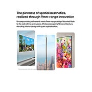 LG تلفزيون Wallpaper TV LG OLED evo AI W6 True Wireless 4K الذكي مقاس 83 بوصة، إصدار 2026, يُعرض LG OLED evo AI W6 Wallpaper TV بتثبيت محكم ومتناسق مع الجدار دون أي فراغ مثبتًا بشكل مسطّح دون أي فواصل مرئية، عبر زوايا عرض متعددة تُبرز نحافته الجانبية وجودة الصورة العالية والتجربة النظيفة ال, OLED83W66LA, thumbnail 5