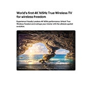 LG تلفزيون Wallpaper TV LG OLED evo AI W6 True Wireless 4K الذكي مقاس 83 بوصة، إصدار 2026, يقدم تلفزيون LG OLED evo AI W6 Wallpaper بأداء دون فقدان بصري عرضًا لمشهد كهف محيطي مضاء بالشمس بدقة 4K وبمعدل 165Hz، مع الحفاظ على دقة التفاصيل والألوان الطبيعية والحركة السلسة بشكل لاسلكي., OLED83W66LA, thumbnail 7