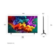 LG تلفزيون LG QNED evo AI QNED85 Mini LED 4K الذكي مقاس 65 بوصة، إصدار 2026, يُعرض تلفزيون LG QNED evo AI Mini LED QNED85 من الأمام والجانب، ليُبرز شاشة قياس 65 بوصة بعرض 1456 مم وارتفاع 840 مم، وارتفاع إجمالي مع الحامل يبلغ 904 مم، مع عمق جانبي نحيف يبلغ 29.7 مم، وقاعدة قياسه, 65QNED85B6T, thumbnail 2