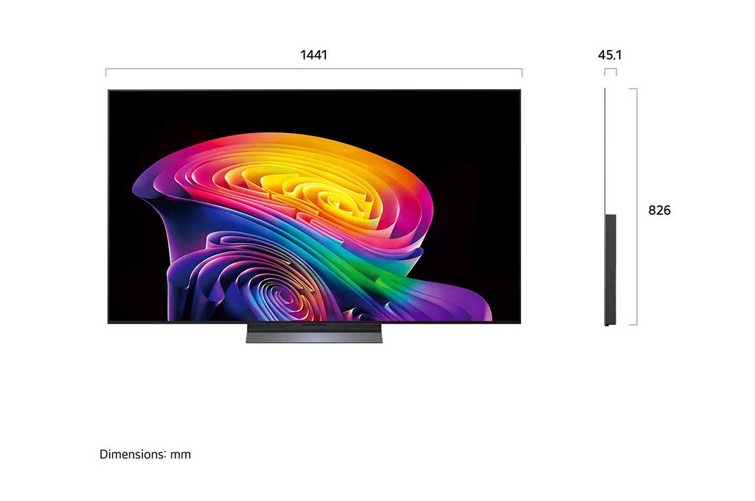 LG تلفزيون LG OLED evo AI C6 4K الذكي مقاس 65 بوصة، سطوع وألوان مثالية وتجربة ألعاب سلسة 2026, الواجهة الأمامية لطراز LG OLED evo AI C6 الصادر عام 2026، تعرض صورة لأشكال متعددة الطبقات ومتعددة الألوان، تتميز بتقنية Perfect Black وPerfect Color، كما تعرض عبارة "تلفزيون OLED TV رقم 1 في العالم لم, OLED65C66LA, thumbnail 2
