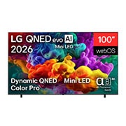 LG تلفزيون LG QNED evo AI QNED85 Mini LED 4K الذكي مقاس 100 بوصة، إصدار 2026, يُظهر المنظر الأمامي لتلفزيون LG QNED evo AI Mini LED QNED85، إصدار 2026، تدفّقات لونية كثيفة ونابضة تنساب بسلاسة على الشاشة، مدعومة بتقنية Dynamic QNED Color Pro وMini LED ومعالج alpha 8 AI Processor, 100QNED85B8, thumbnail 2