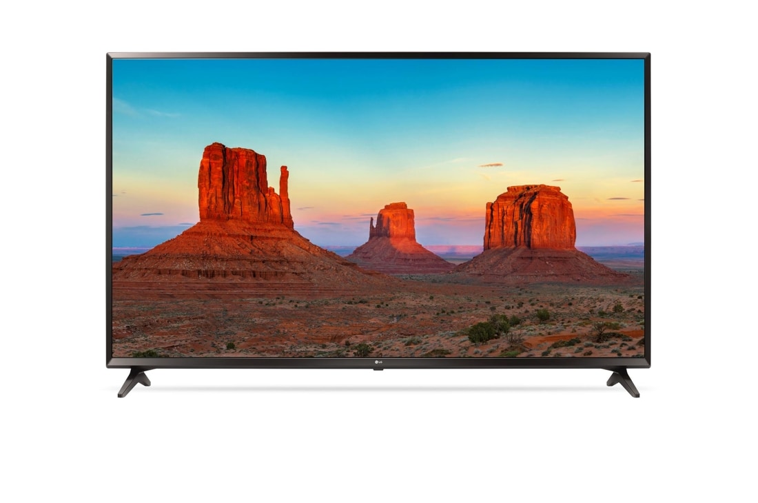 LG سلاسل تلفزيون UHD مقاس 55 بوصة UK6100 من LG شاشة IPS 4K، تلفزيون 4K HDR LED الذكي، w/ThinQ AI, 55UK6100PVA