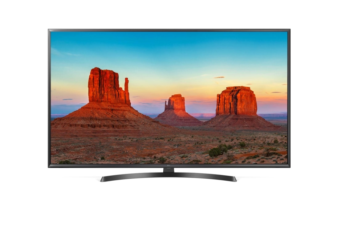 LG سلاسل تلفزيون UHD مقاس 49 بوصة UK6400 من LG شاشة IPS 4K، تلفزيون 4K HDR LED الذكي، w/ThinQ AI, 49UK6400PVC