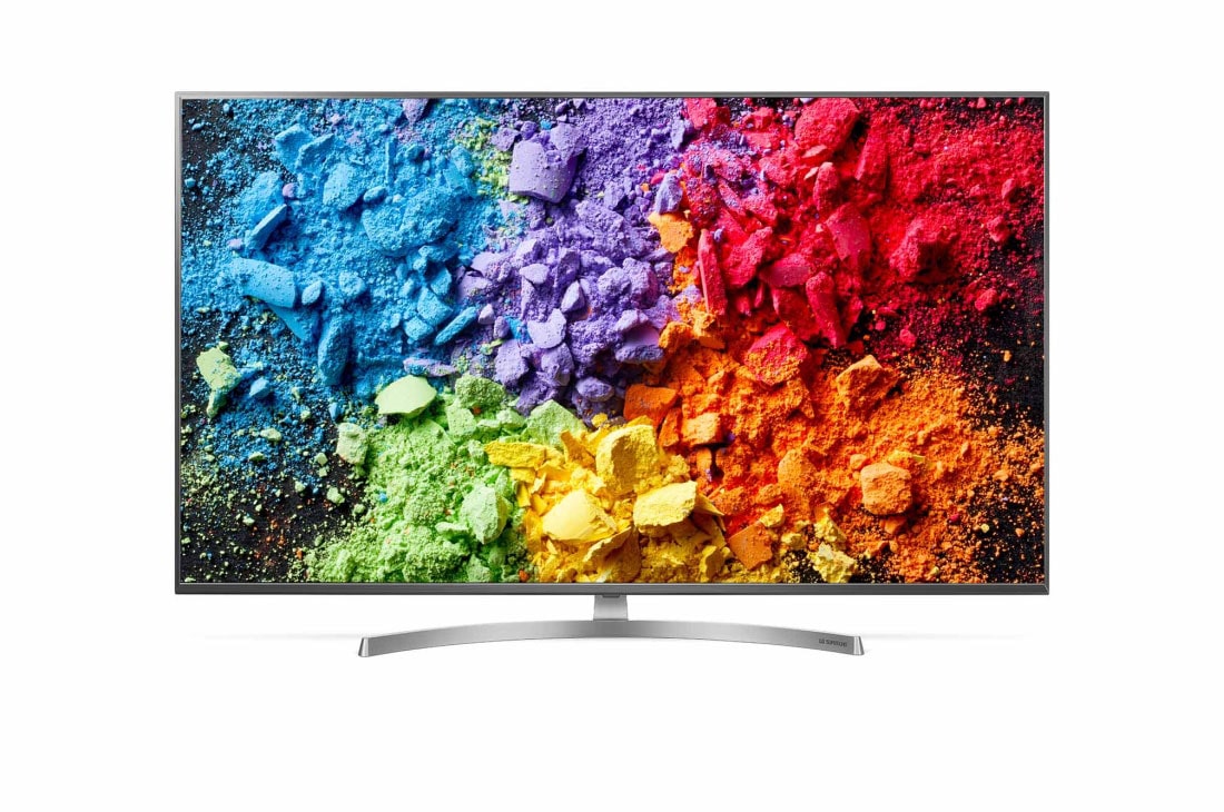 LG سلاسل تلفزيون NanoCell مقاس 55 بوصة SK8000 من LG شاشة NanoCell، تلفزيون 4K HDR LED الذكي w/ThinQ AI, 55SK8000PVA