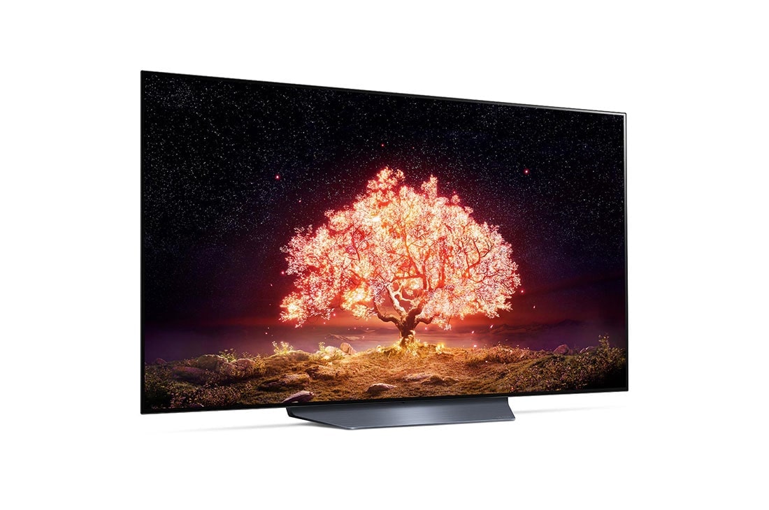 LG تلفزيون ال جي OLED مقاس 55 بوصة من مجموععة B1 مع 4K HDR ونظام التشغيل webOS22 ومزودة بتقنية ThinQ AI., رؤية جانبية بزاوية 30 درجة مع صورة بينية, OLED55B1PVA, thumbnail 8