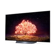 LG تلفزيون ال جي OLED مقاس 55 بوصة من مجموععة B1 مع 4K HDR ونظام التشغيل webOS22 ومزودة بتقنية ThinQ AI., رؤية جانبية بزاوية 30 درجة مع صورة بينية, OLED55B1PVA, thumbnail 4