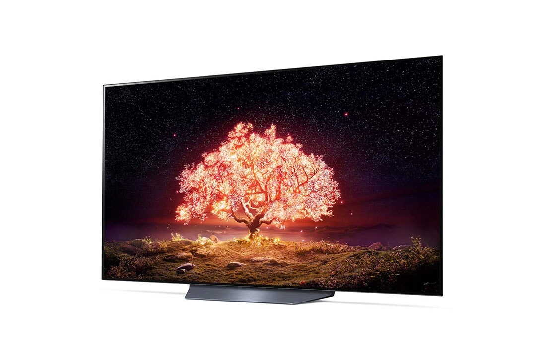 LG تلفزيون ال جي OLED مقاس 77 بوصة من مجموععة B1 مع 4K HDR ونظام التشغيل webOS22 ومزودة بتقنية ThinQ AI., رؤية جانبية بزاوية 30 درجة مع صورة بينية, OLED77B1PVA, thumbnail 4
