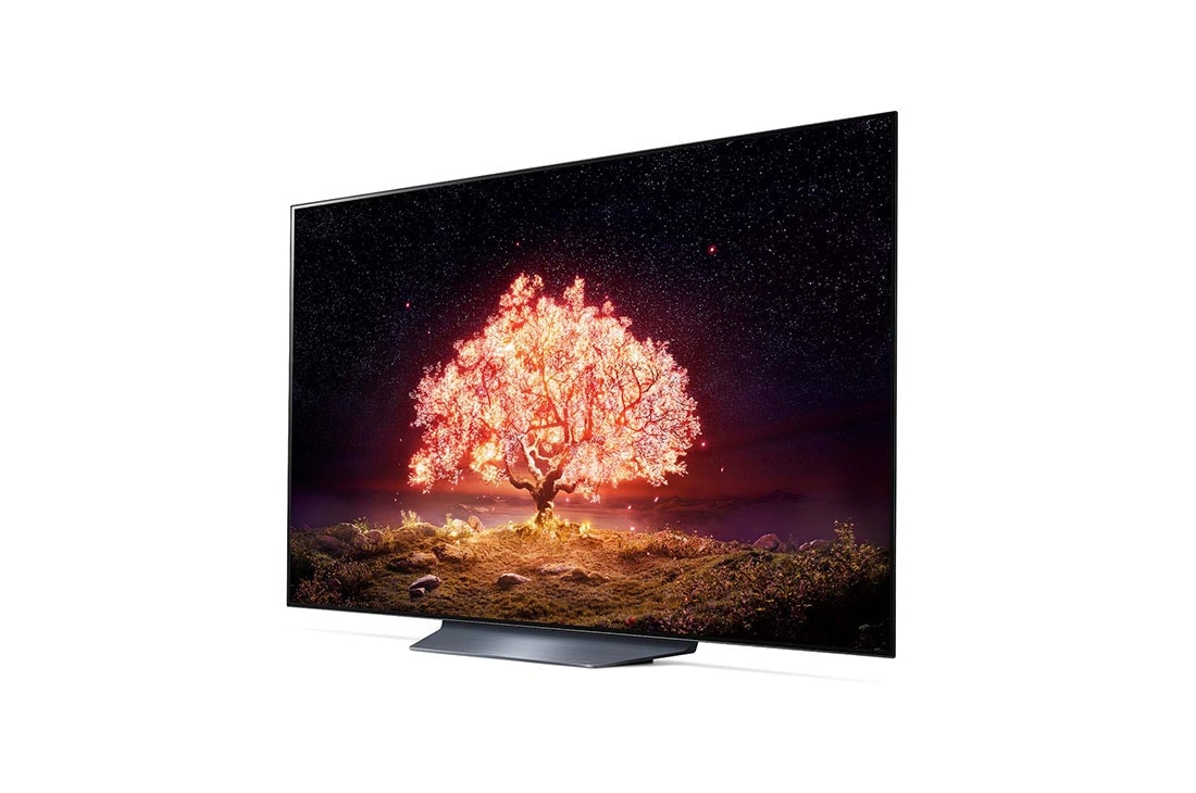 LG تلفزيون ال جي OLED مقاس 77 بوصة من مجموععة B1 مع 4K HDR ونظام التشغيل webOS22 ومزودة بتقنية ThinQ AI., رؤية جانبية بزاوية 45 درجة مع صورة بينية, OLED77B1PVA, thumbnail 5