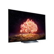 LG تلفزيون ال جي OLED مقاس 77 بوصة من مجموععة B1 مع 4K HDR ونظام التشغيل webOS22 ومزودة بتقنية ThinQ AI., رؤية جانبية بزاوية 45 درجة مع صورة بينية, OLED77B1PVA, thumbnail 7