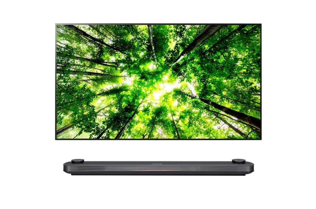 LG سلاسل تلفزيون SIGNATURE OLED مقاس 77 بوصة W8 من LG تصميم صورة على الجدار، تلفزيون 4K HDR الذكي، تلفزيون w/ThinQ AI, OLED77W8PVA