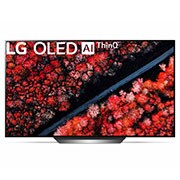 LG تلفزيون OLED مقاس 77 بوصة من مجموعة C9 من LG تصميم الشاشة السينمائية الرائعة، تلفزيون 4K HDR الذكي w/ThinQ AI, OLED77C9PVB, thumbnail 1