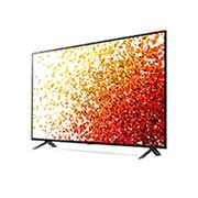 LG تلفزيون NanoCell 55 بوصة من مجموعة NANO90، بتصميم الشاشة السينمائية 4K بتقنية HDR ومنصة WebOS الذكية مع تقنية ThinQ AI, رؤية جانبية بزاوية 30 درجة مع صورة بينية, 55NANO90VPA, thumbnail 5