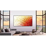 LG تلفزيون NanoCell 55 بوصة من مجموعة NANO90، بتصميم الشاشة السينمائية 4K بتقنية HDR ومنصة WebOS الذكية مع تقنية ThinQ AI, 55NANO90VPA_lifestyle image, 55NANO90VPA, thumbnail 3